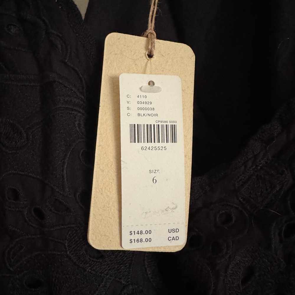 Anthropologie Let Me Be Lace Peplum Tank Elegant Black Women Top - Picture 6 of 11